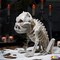 Halloween Plastic Dog Skeleton 8 Inches Puppy Skeleton Plastic Dog Bones with Joints for Prop Spooky Scene Party Favors Decoration